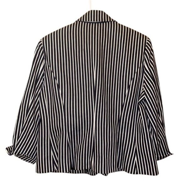 NWT CHAPS Nautical Black and White Stripe Blazer Ralph Lauren Beverly Hills XL - Picture 3 of 8